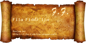 Fila Fidélia névjegykártya